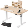 Computertisch Schreibtisch Stehpult Höhenverstellbar Elektrisch 120x60cm Rollen