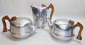 Picquot Ware Aluminium Three Vintage Coffee Tea Pots Models T6 JB Design Classic