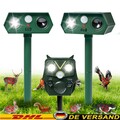 Ultraschall Tiervertreiber Katzenschreck Hundeabwehr Garten Katzenabwehr Solar