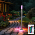 Standleuchte Außenlampe Hofleuchte Fernbedienung 1 flammig wetterfest RGB LED