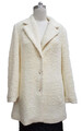 Damen Jacke aus weichem Teddy Stoff ecrú Winterjacke Gr. 38