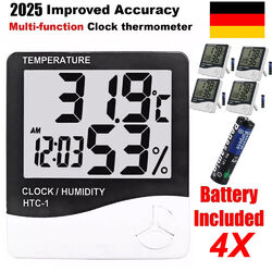 Digital Wetterstation Thermometer mit Außensensor LCD Innen Außen Thermometer DE