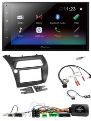 Pioneer USB Bluetooth DAB 2DIN Lenkrad Autoradio für Honda Civic 2006-2012