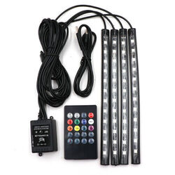 4x LED RGB Innenraumbeleuchtung Auto KFZ Ambiente Fußraumbeleuchtung app Control