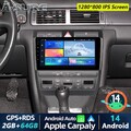 2+64G Android 14 Autoradio Carplay RDS GPS Navi für Audi A6 S6 RS6 MK2 1997–2004