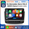 Für Mercedes-Benz Viano W639 2004-2014 Navi 6GB+128GB Android 13 Autoradio GPS