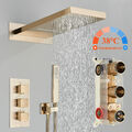 Thermostat Unterputz Duscharmatur set Wasserfall Regendusche Kopfbrause mit iBox