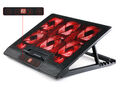 SK-S550R NOTEBOOK LAPTOP KÜHLER KÜHLPAD STÄNDER 6 x LED LÜFTER Für 10 - 17 ZOLL