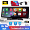 10.26" Tragbarer Apple CarPlay Android Auto Wireless Display Autoradio GPS FM 