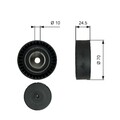 Umlenk-/Führungsrolle Keilrippenriemen DriveAlign™ GATES T38071 für BMW SKODA Z3