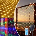 Solar Lichternetz Lichterkette Fenster LED Lichtervorhang Weihnachtschmuck IP44