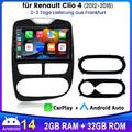 Für Renault Clio 4 2012-2016 Android14 Autoradio GPS 2+32G Apple CarPlay DAB SWC