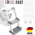 Für 1~7 Kinder Toilettentrainer Toilettensitz Lerntöpfchen WC Sitz mit Treppe DE