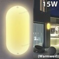 15W LED Feuchtraumleuchte Wannenleuchte Keller Garage Deckenleuchte Wandlampe DE