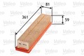 VALEO 585056 Luftfilter für DACIA  passend für NISSAN RENAULT
