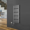 Handtuchwärmer Elektrobetrieb Vierkantprofil Chrom Elektro Thermostat + Heizstab