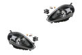 Scheinwerfer Set Halogen passend für Fiat Punto 199 10/09- H4 + Nebel+Leuchtmi.