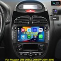 DAB+ CarPlay 7" Für PEUGEOT 206 206CC 206SW 2000-2008 Android 14 Autoradio 2+64G