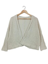 ZERO Strick Cardigan Damen Strickbekleidung Gr. DE 40 wollweiß Casual-Look