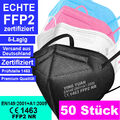 50x FFP2 Schutz Maske Mundschutz Atemschutzmaske Zertifiziert Atemschutz 