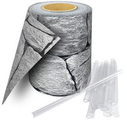 Sichtschutzstreifen Zaunblende PVC Zaunfolie Windschutz Doppelstabmatten Steininkl. 30 Befestigungsclips