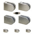 Glasklemmen Mod.02 Glasklemme Glashalter Halter für Glas Edelstahl V2A Zink roh