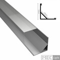 ALU Eck-Profil | Leiste | Schiene ECKIG-16 für LED Streifen + eckige Abdeckung