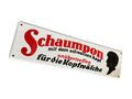 Schaumpon Vintage Emailleschild Schwarzkopf Shampoo Kopfwäsche Werbung