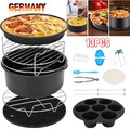 13Stk Zubehör Set für Heißluftfritteuse Fritteuse Airfryer Heißluftofen Backform