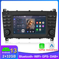 Android13 Für Mercedes Benz C-Klasse W203 CLK C209 Carplay Autoradio GPS NAVI FM