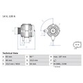 Drehstromgenerator BOSCH 0 986 080 350