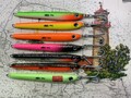 pilker set norwegen 7 Gelbe Riff Pilker 500g UV Farben VMC Drillinge