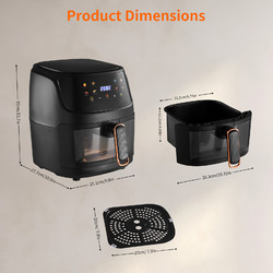 7.5L-8 L Heißluftfritteuse Fritteusen Friteuse Airfryer Backofen Fritteuse Grill