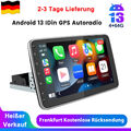 360° Drehbar Bildschirm Carplay 1DIN Android 13 Autoradio GPS Navi WIFI SWC 64G