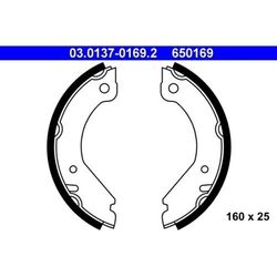 1x Bremsbackensatz, Feststellbremse ATE 03.0137-0169.2 passend für VOLVO
