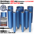 Diamantbohrkrone L 460 mm Ø 52-200mm Nass Trocken Dosenbohrer Kernbohrkrone SDS
