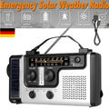Solar Radio LED Lampe Dynamo FM/AM Notfall Kurbelradio Mit USB Handyladefunktion