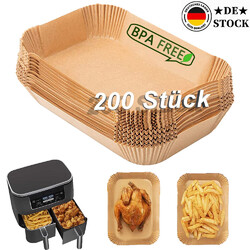 200 Stück Backpapier für Friteuse Heißluftfritteuse Grill Backofen Air fryer DHL