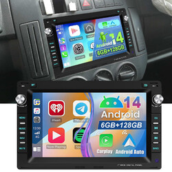 Android 14 Carplay Autoradio Für VW Polo 9N Golf 4 Passat B5 T5 GPS NAVI 6G+128G