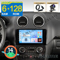 DAB+ 6+128GB Android 14 AutoRadio Carplay Kam Navi für Mercedes ML/GL W164 X164