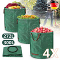 4x 272/300 Liter Gartensack Set Laubsack Rasensack Gartenabfallsack Gartentasche