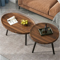 Couchtisch 2er Set Beistelltisch Satztisch aus Holz Kaffeetisch für Wohnzimmer 