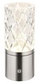 GLOBO Lighting Tischleuchte LUNKI DH 8x19 cm silber Tischlampe Klemmleuchte