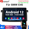 4+64GB Autoradio Für BMW 3er E46 1998-2006 9"Android 12 GPS Navi WIFI BT CarPlay