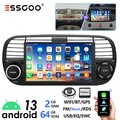 Für Fiat 500 2007-15 7" 2+64G Android 13 Autoradio Carplay GPS Navi BT RDS WIFI