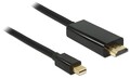 Delock 83700 Kabel mini Displayport 1.1a Stecker zu High Speed HDMI A Stecker, 3