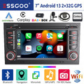 Für Audi A4 S4 RS4 B6 B7 B8 SEAT EXEO DAB+ Autoradio Carplay Android 13 Navi RDS