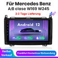9" Android 12 Für Mercedes Benz  A B Klasse W245 W169 Autoradio GPS WIFI DSP 64G