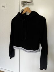 Pullover Sweatshirt Hoodie Calvin Klein Schwarz Mit Schrift Mit Logo Gr.S TOP