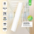 LED Anbauleuchte 150x15cm Neutralweiß 4000K LED Rasterleuchte 20W UGR<19 
